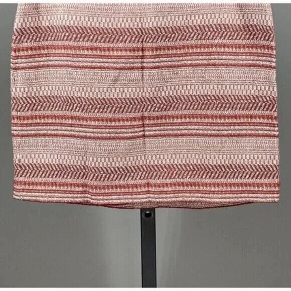 NEW Banana Republic Skirt Womens 4 Red White Striped Woven preppy classic - Picture 3 of 11